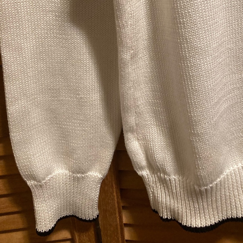 Lauren Ralph Lauren White & Black Knit Boatneck Sweater - Picture 10 of 16